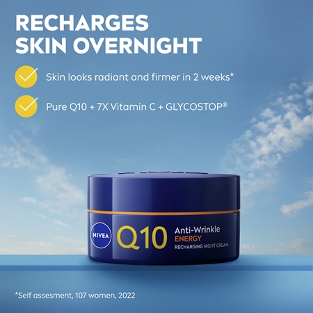 NIVEA Q10 Anti-Wrinkle Energy Skin Energising Night Cream with anti-wrinkle effect