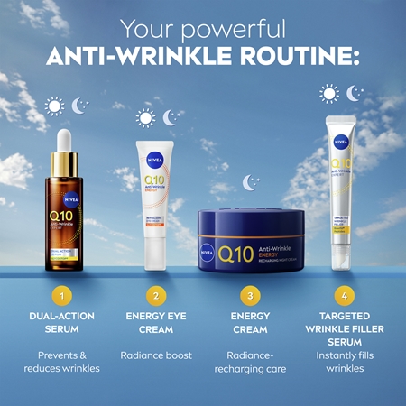 NIVEA Q10 Anti-Wrinkle Energy Skin Energising Night Cream with anti-wrinkle effect