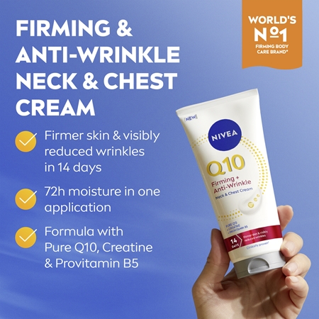 NIVEA Q10 Firming + Anti-Wrinkle ujędrniający krem na dekolt i szyję