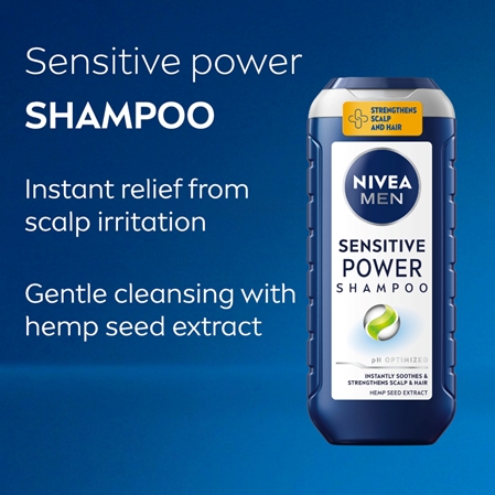 NIVEA MEN Sensitive Power sampon fortifiant pentru scalp sensibil