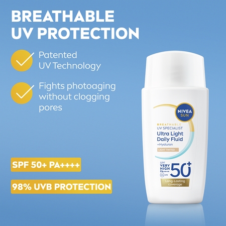 NIVEA SUN Ultra Light light tinted fluid SPF 50+