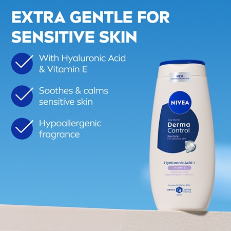NIVEA Derma Control Restore nawilżający żel pod prysznic z kwasem hialuronowym