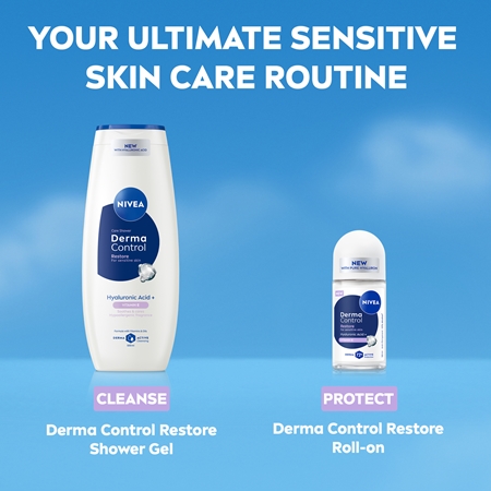 NIVEA Derma Control Restore nawilżający żel pod prysznic z kwasem hialuronowym