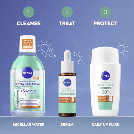 NIVEA Derma Skin Clear Lightweight Protective Fluid SPF 50+
