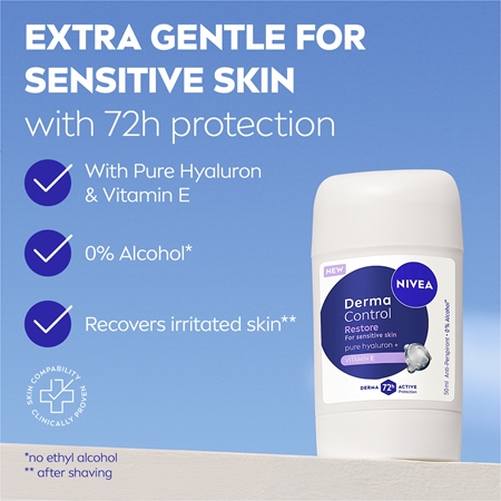 NIVEA Derma Control Restore Antiperspirant Stick for sensitive skin