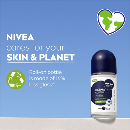NIVEA MEN Derma Control Sensitive Roll-On Antiperspirant for sensitive skin