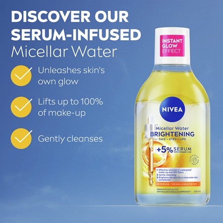 NIVEA Micellar Brightening oczyszczający płyn micelarny z efektem rozświetlającym
