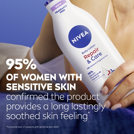 NIVEA Repair & Care Sensitive lait corporel apaisant pour peaux sèches et sensibles