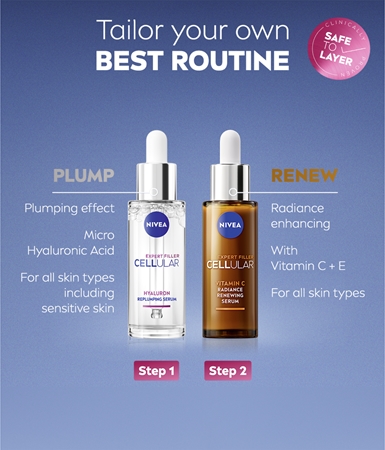 NIVEA Hyaluron Cellular Filler takarékos kiszerelés a feszes bőrért