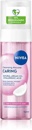 NIVEA Caring Foaming Face Wash for dry and sensitive skin