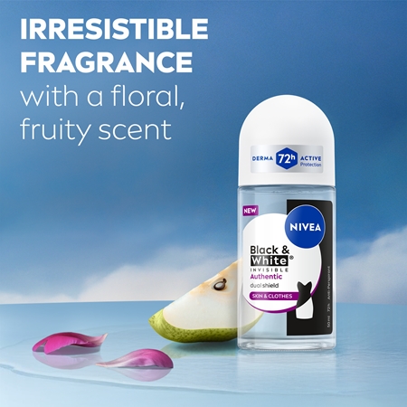 NIVEA Black & White Authentic antiperspirant roll-on