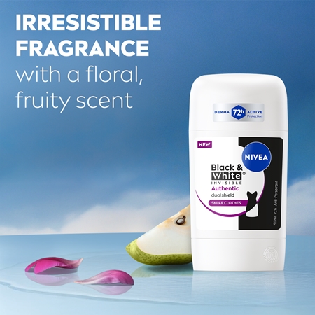 NIVEA Black & White Authentic izzadásgátló stift 72 óra