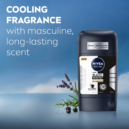 NIVEA MEN Black & White Epic Night Antiperspirant Stick for men