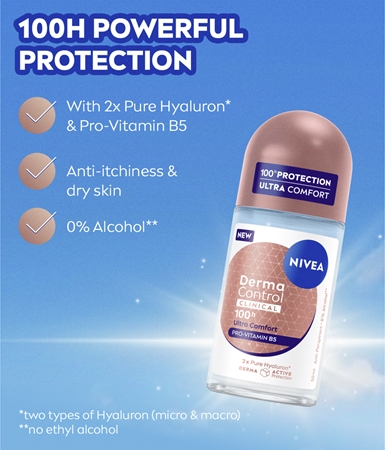 NIVEA Derma Control Clinical Ultra Comfort Roll-On Antiperspirant
