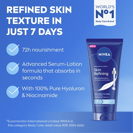 NIVEA Skin Refining Body Serum with nourishing and moisturising effect
