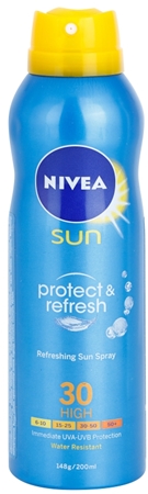 NIVEA SUN Protect & Refresh transparentny chłodzący spray do opalania SPF 30
