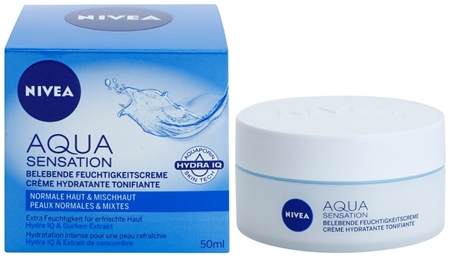 NIVEA Visage Aqua Sensation hydratisierende Tagescreme für normale Haut und Mischhaut
