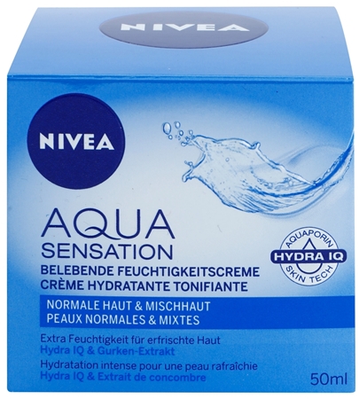 NIVEA Visage Aqua Sensation hydratisierende Tagescreme für normale Haut und Mischhaut