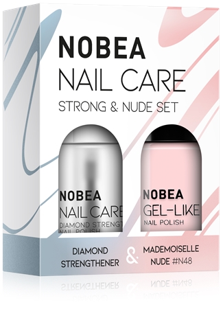 NOBEA Nail Care Strong & Nude Set nagellak set