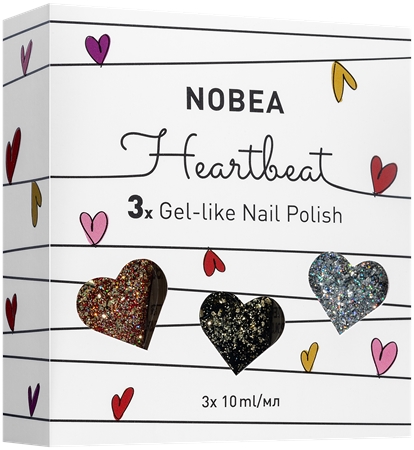 NOBEA Heartbeat glanzende nagellak set