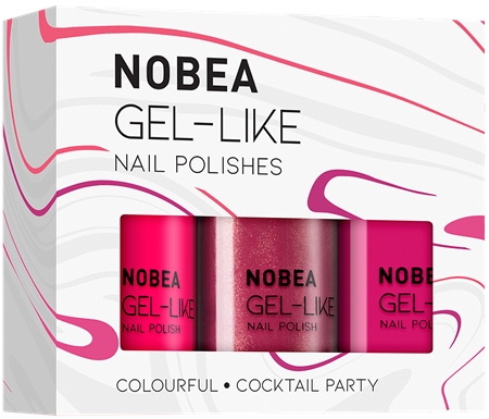 NOBEA Day-to-Day 3-Piece Gel-like Nail Polish set nail polish set Cocktail Party
