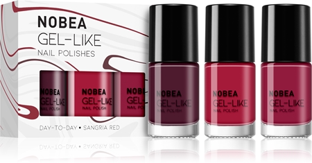 NOBEA Day-to-Day Fresh Frost Set set lakov za nohte Sangria red