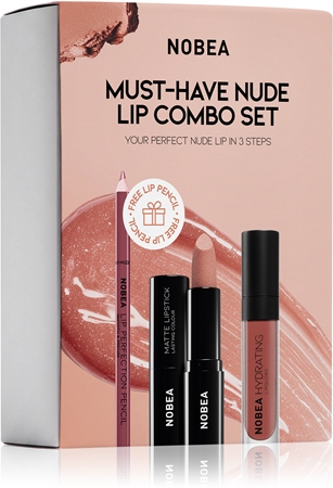 NOBEA Day-to-Day Must-have Nude Lip Combo Set σετ δώρου για τα χείλη