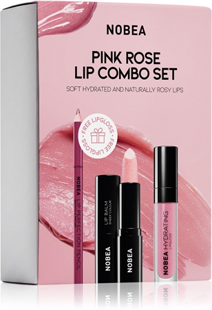NOBEA Day-to-Day Pink Rose Lip Combo Set σετ δώρου για τα χείλη
