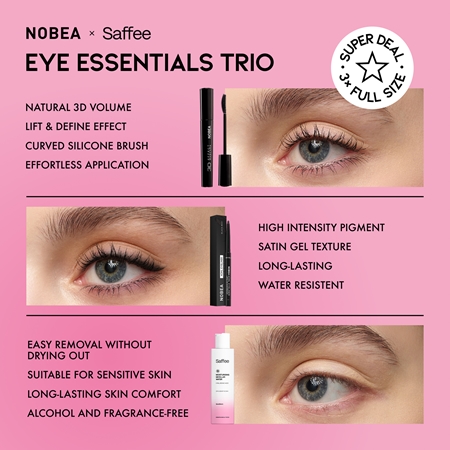 NOBEA x Saffee Clean, Define & Line Set confezione regalo per gli occhi