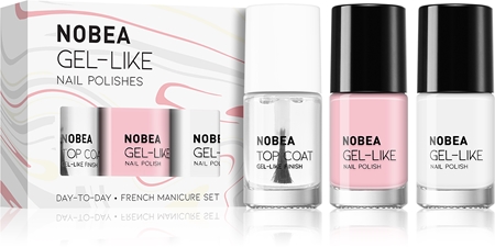 NOBEA Day-to-Day Coffee Time Set zestaw lakierów do paznokci French manicure set