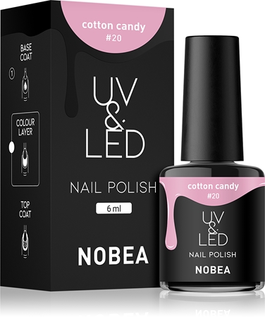 NOBEA UV & LED Nail Polish gelový lak na nehty s použitím UV/LED lampy lesklý