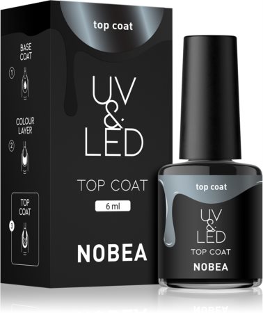 Mordrin drie zand NOBEA UV & LED Top Coat nagellak topcoat met gebruik van een uv-/led-lamp  glossy | notino.nl