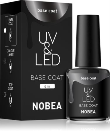 NOBEA UV & LED Base Coat base coat per unghie con lampada UV/LED brillante
