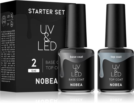 NOBEA UV & LED Starter Set Set mit Nagellacken 2 x 6 ml