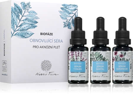 Nobilis Tilia Biofáze Obnovující Séra Santal Gift Set for skin renewal