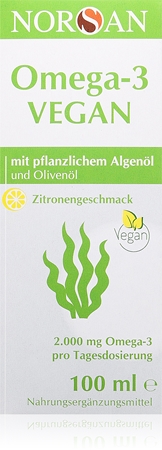 Norsan Omega-3 Vegan Öl für eine einwandfreie Funktion des Organismus
