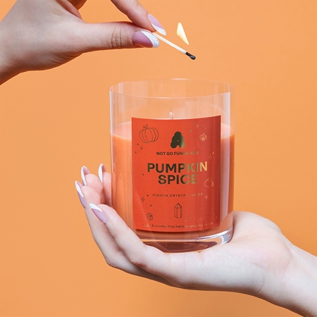 Not So Funny Any Crystal Candle Pumpkin Spice Kristallkerze