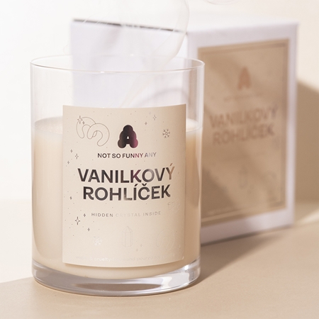 Not So Funny Any Crystal Candle Vanilkový rohlíček stearinljus med kristall