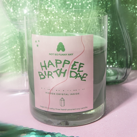 Not So Funny Any Crystal Candle Hapee Birthdae svíčka s krystalem