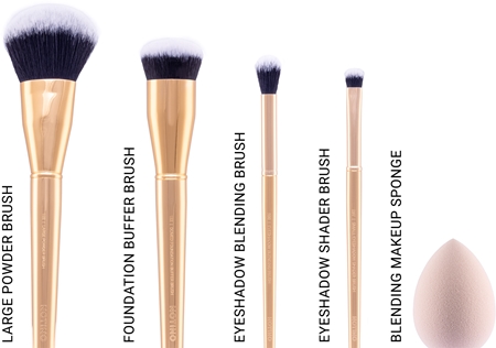 Notino Gift Set Make-up Brushes and Sponge Gift Set makeup brush set with a pouch