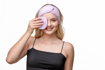 Notino Spa Collection Make-up removal set microfibre makeup remover set Lilac