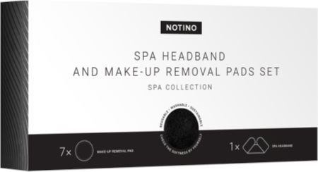 Notino Spa Collection Spa headband and make-up removal pads set kosmētikas noņemšanas komplekts ar kosmētisko matu lenti