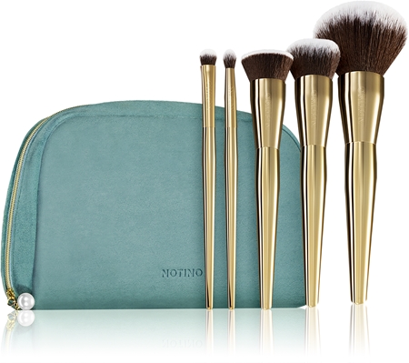 Notino Grace Collection Make-up brush set with cosmetic bag Zestaw pędzli z etui