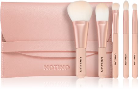 Notino Pastel Collection Travel brush set with pouch σετ πινέλων ταξιδιού με τσαντάκι