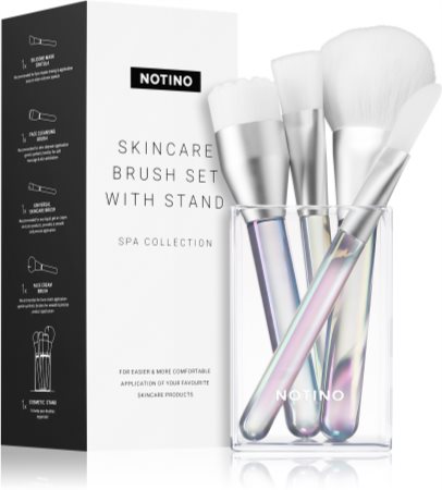 Notino Spa Collection Skincare brush set with stand kit de pinceaux pour soins du visage