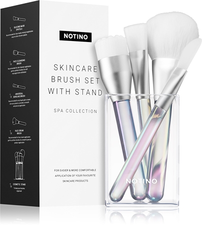 Notino Spa Collection Skincare brush set with stand sada štetcov pre starostlivosť o pleť