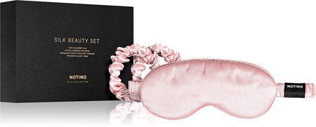 Notino Silk Collection Sleeping mask & Scrunchies Set coffret Pink tom