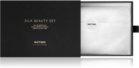 Notino Silk Collection Sleeping mask & Scrunchies Set dárková sada Cream odstín