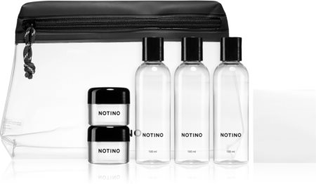 Notino Travel Collection Set of travel bottles with stickers Reiseset mit 5 leeren Behältern in einem Täschchen und Aufklebern