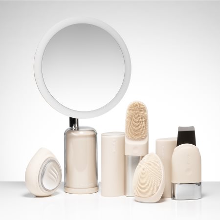Notino Beauty Electro Collection Round LED Make-up mirror with a stand podsvícené kosmetické zrcátko